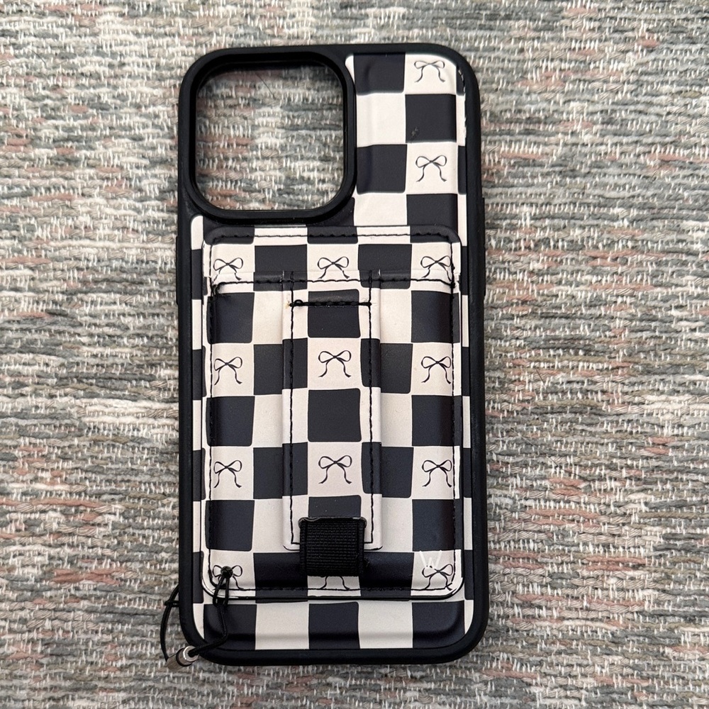 Stylish Black and White Checkered Phone Case